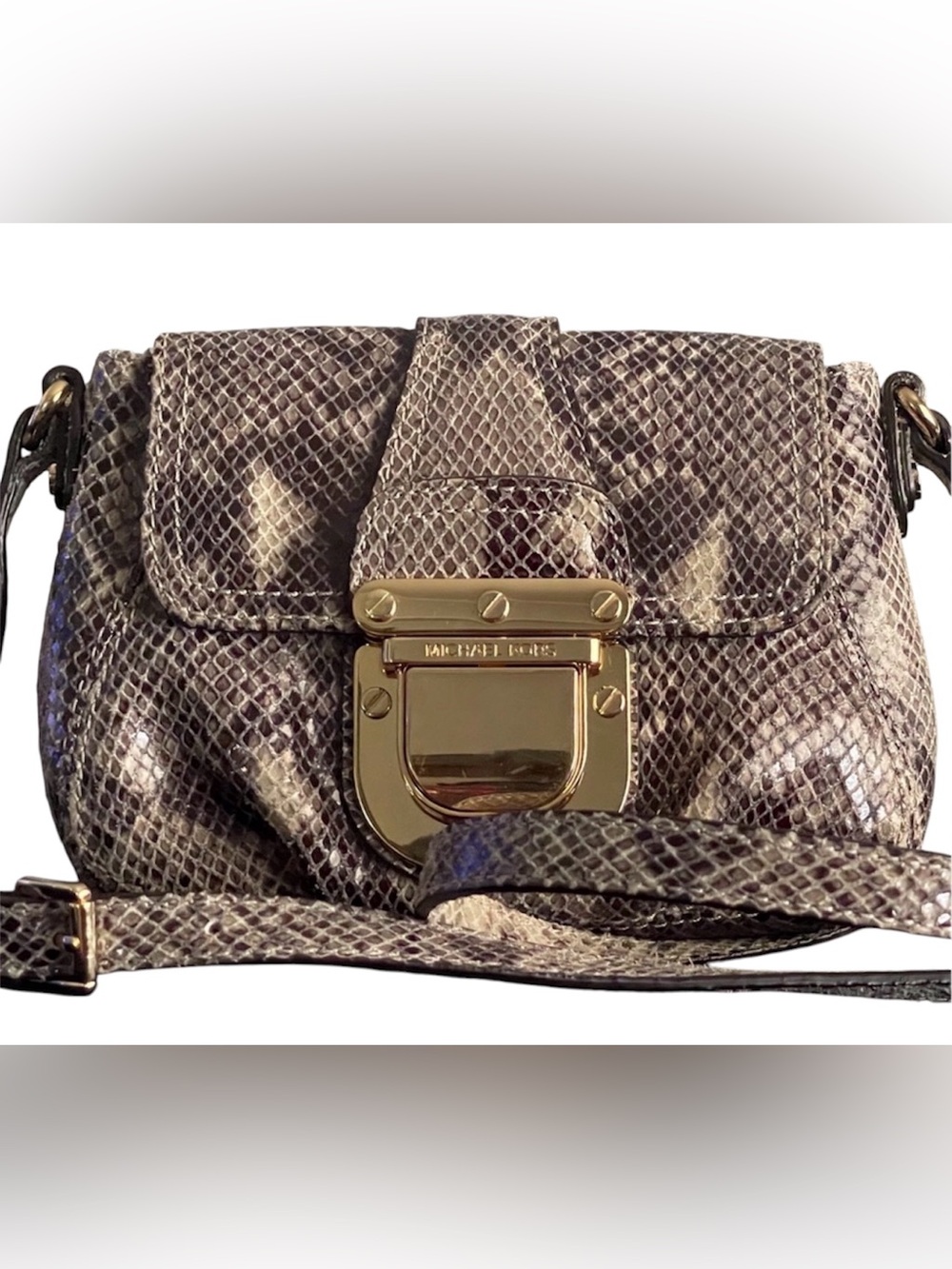 MICHAEL Michael Kors Charlton, Snake-Print Crossbody Bag